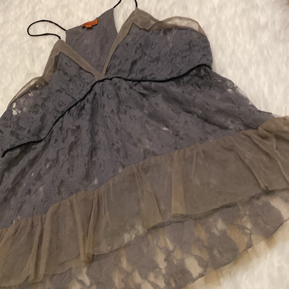 Chan Luu Blue Asymmetrical Ruffled Camisole - Picture 7 of 17